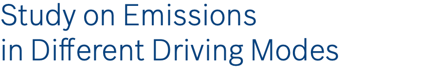 Study on Emissions in Different Driving Modes